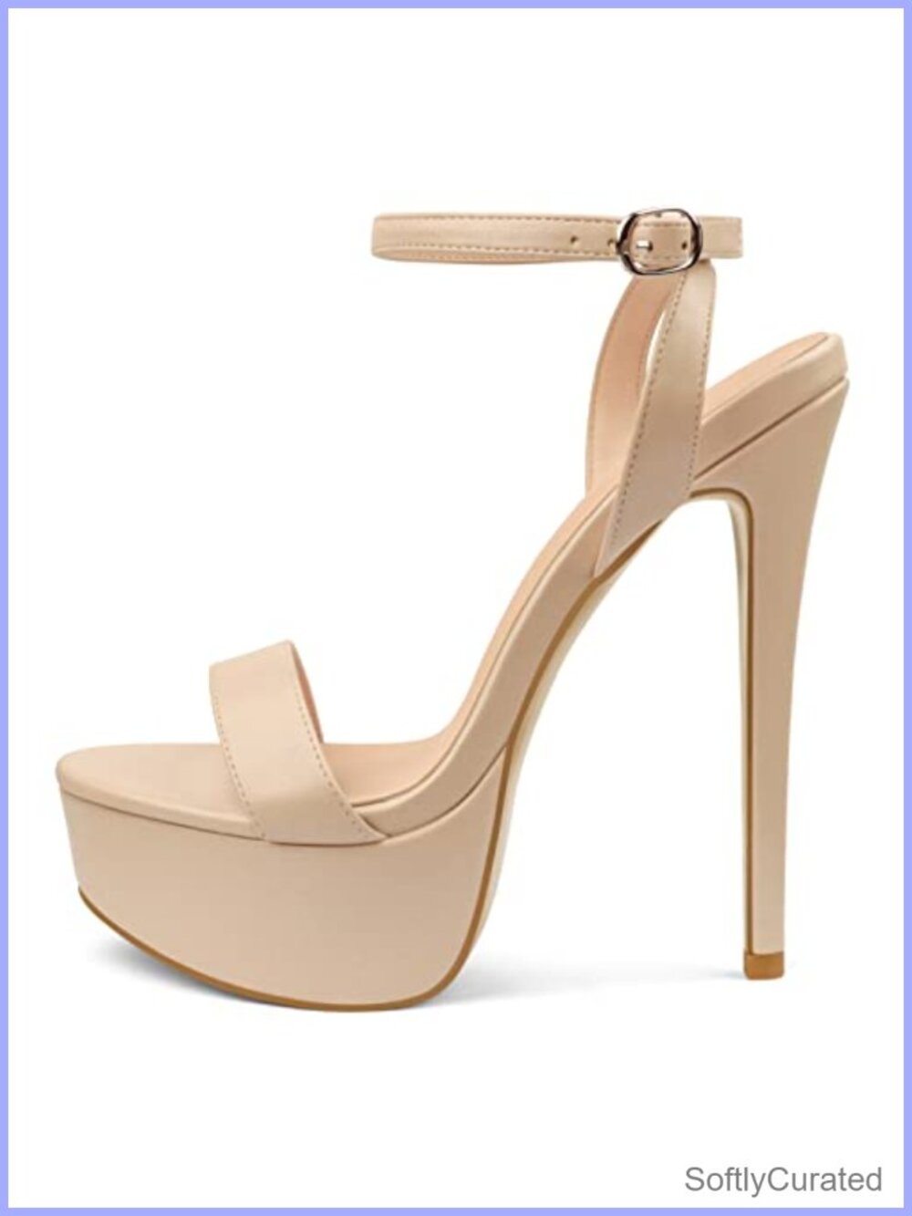 Women's Platform Heels Open Toe Stiletto Ankle Strap High Heel Sandals